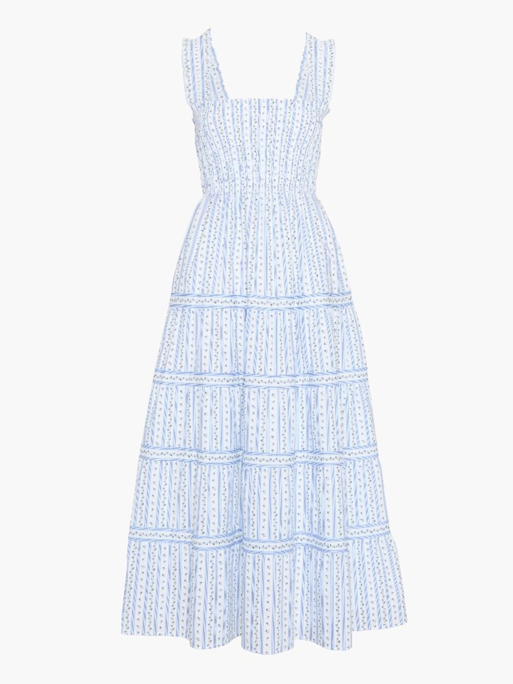 Hill House Home The Kimmy Maxi Nap Dress - Blue Petal Stripe Size LBlue Petal St